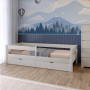 Дитяче ліжко Mebigrand Атланта Літл-2 Айворі (S0505Y30R) 70х200 см з бортиками та ящиками (MBG-15687) - фото 1