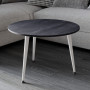 Журнальний круглий стіл OPTIMA 1 ніжки конусні Ferrum-decor 450x670x670 Білий метал ДСП Каштан Арвадонна 16 мм (FRD-107539) - фото 4