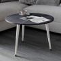 Журнальний круглий стіл OPTIMA 1 ніжки конусні Ferrum-decor 450x670x670 Білий метал ДСП Каштан Арвадонна 16 мм (FRD-107539) - фото 3