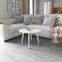 Журнальний круглий стіл OPTIMA 2 ніжки конусні Ferrum-decor 450x670x670 Білий метал ДСП Дуб Сонома 16 мм (FRD-107479) - фото 4