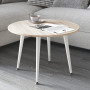 Журнальний круглий стіл OPTIMA 2 ніжки конусні Ferrum-decor 450x670x670 Білий метал ДСП Дуб Сонома 16 мм (FRD-107479) - фото 3