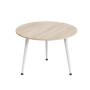 Журнальний круглий стіл OPTIMA 1 ніжки конусні Ferrum-decor 450x670x670 Білий метал ДСП Дуб Сонома 16 мм (FRD-107469) - фото 5