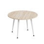 Журнальний круглий стіл OPTIMA 2 ніжки конусні Ferrum-decor 450x670x670 Білий метал ДСП Дуб Сонома 16 мм (FRD-107479) - фото 5