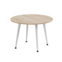 Журнальний круглий стіл OPTIMA 2 ніжки конусні Ferrum-decor 450x670x670 Білий метал ДСП Дуб Сонома 16 мм (FRD-107479) - фото 2