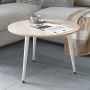 Журнальний круглий стіл OPTIMA 1 ніжки конусні Ferrum-decor 450x670x670 Білий метал ДСП Дуб Сонома 16 мм (FRD-107469) - фото 4