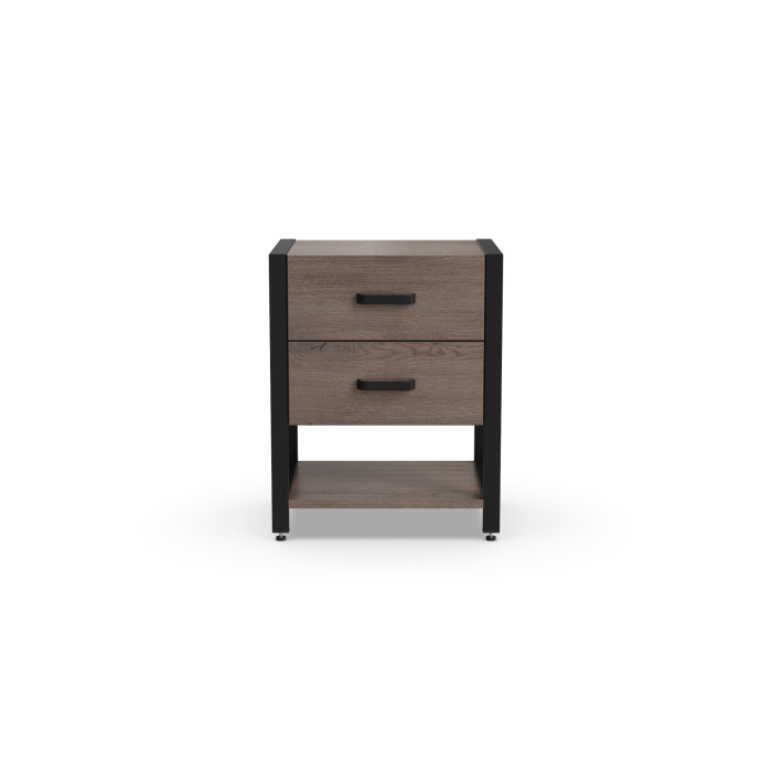 Тумба універсальна Ferrum-decor Вів'єн 2/1 50x41x40 чорний ДСП Дуб Кремона Канолло 16 мм (FRD-107789)