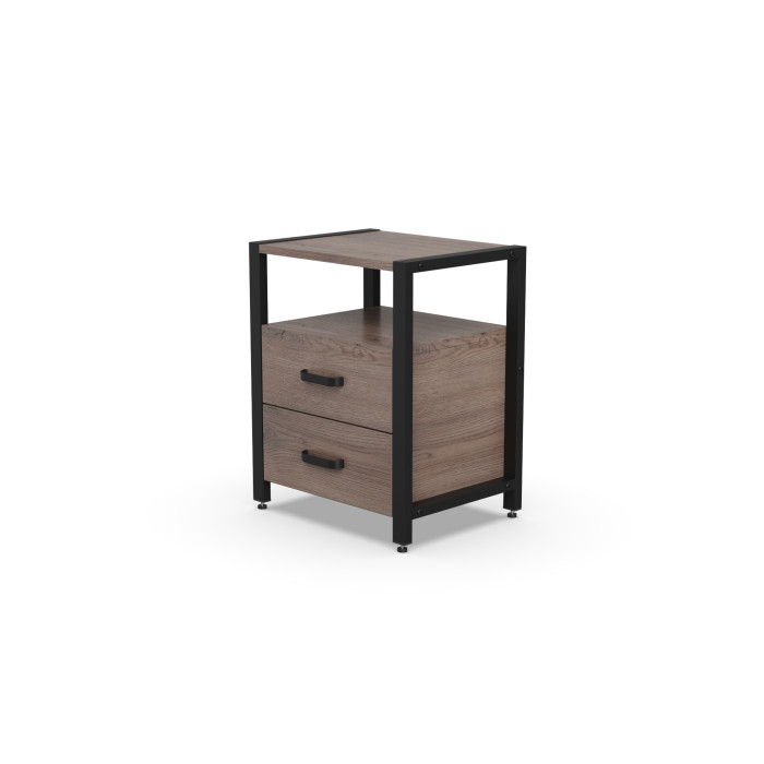 Тумба універсальна Ferrum-decor Вів'єн 2/2 50x41x40 чорний ДСП Дуб Кремона Канолло 16 мм (FRD-107759)