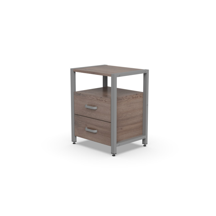 Тумба універсальна Ferrum-decor Вів'єн 2/2 50x41x40 сірий ДСП Дуб Кремона Канолло 16 мм (FRD-107769)