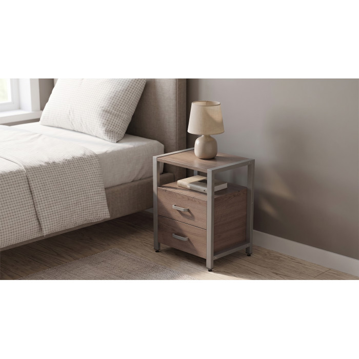 Тумба універсальна Ferrum-decor Вів'єн 2/2 50x41x40 сірий ДСП Дуб Кремона Канолло 16 мм (FRD-107769)