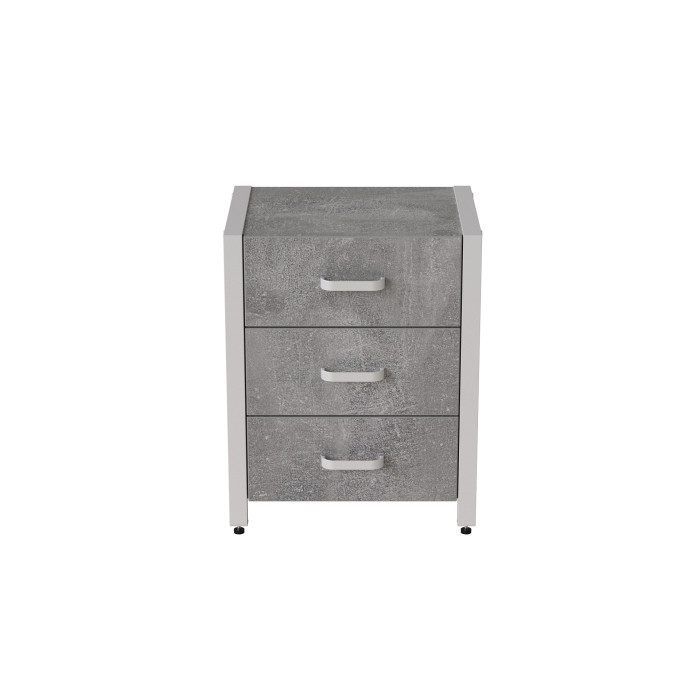 Тумба універсальна Ferrum-decor Вів'єн 3 50x41x40 білий ДСП Бетон 16 мм (FRD-106929)