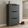 Тумба для взуття з ящиками LION ТО-2 70,4x28,2x123,4 см Антрацит (LION-045308) - фото 1
