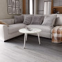 Журнальний круглий стіл OPTIMA 1 ніжки конусні Ferrum-decor 450x670x670 Білий метал ДСП Кашемір 16 мм (FRD-107540) - фото 4