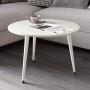 Журнальний круглий стіл OPTIMA 1 ніжки конусні Ferrum-decor 450x670x670 Білий метал ДСП Кашемір 16 мм (FRD-107540) - фото 3