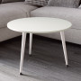 Журнальний круглий стіл OPTIMA 1 ніжки конусні Ferrum-decor 450x670x670 Білий метал ДСП Кашемір 16 мм (FRD-107540) - фото 2