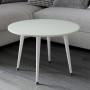 Журнальний круглий стіл OPTIMA 2 ніжки конусні Ferrum-decor 450x670x670 Білий метал ДСП Кашемір 16 мм (FRD-107550) - фото 3