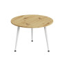 Журнальний круглий стіл OPTIMA 1 ніжки конусні Ferrum-decor 450x670x670 Білий метал ДСП Дуб Артизан 16 мм (FRD-107470) - фото 5