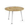 Журнальний круглий стіл OPTIMA 1 ніжки конусні Ferrum-decor 450x670x670 Білий метал ДСП Дуб Артизан 16 мм (FRD-107470) - фото 2