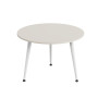 Журнальний круглий стіл OPTIMA 1 ніжки конусні Ferrum-decor 450x670x670 Білий метал ДСП Кашемір 16 мм (FRD-107540) - фото 5