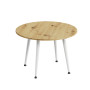 Журнальний круглий стіл OPTIMA 2 ніжки конусні Ferrum-decor 450x670x670 Білий метал ДСП Дуб Артизан 16 мм (FRD-107480) - фото 4