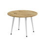 Журнальний круглий стіл OPTIMA 2 ніжки конусні Ferrum-decor 450x670x670 Білий метал ДСП Дуб Артизан 16 мм (FRD-107480) - фото 3
