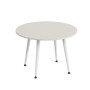 Журнальний круглий стіл OPTIMA 2 ніжки конусні Ferrum-decor 450x670x670 Білий метал ДСП Кашемір 16 мм (FRD-107550) - фото 4