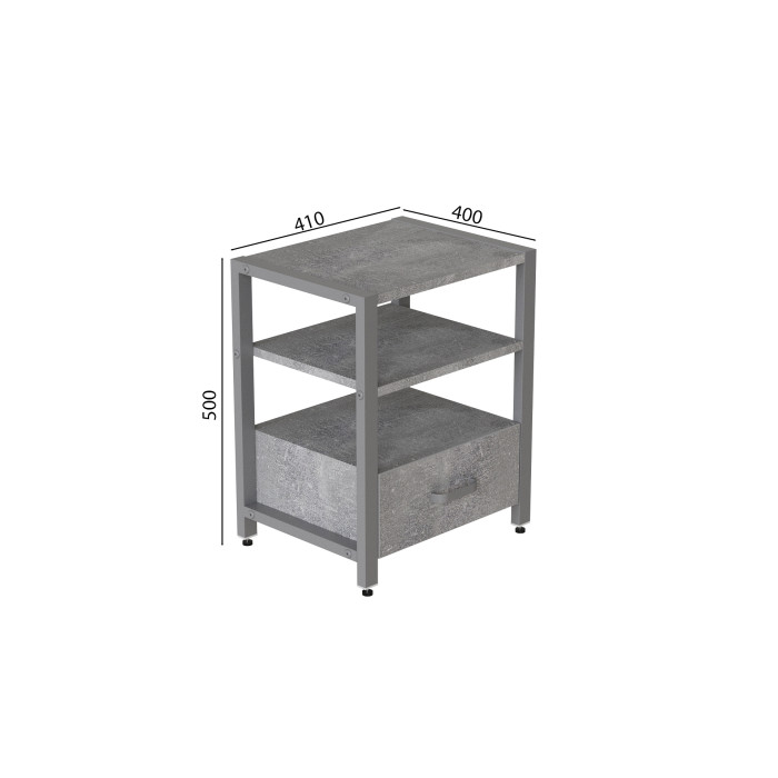 Тумба універсальна Ferrum-decor Вів'єн 1/1 50x41x40 сірий ДСП Бетон 16 мм (FRD-106930)