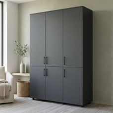 Шкаф для одежды Doros Торн Антрацит 3 ДСП (штанга) 135х51.6х200 (DRS-012083)
