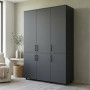 Шкаф для одежды Doros Торн Антрацит 3 ДСП (штанга) 135х51.6х200 (DRS-012083) - фото 1