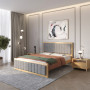 Двуспальная деревянная кровать Mebigrand Барселона Люкс Б1 (подъемный механизм) Орех светлый/Аляска 93 (Серый) 160х190 см (MBG-20062) - фото 1