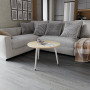 Журнальний круглий стіл OPTIMA 1 ніжки конусні Ferrum-decor 450x670x670 Білий метал ДСП Дуб Кремона Торро 16 мм (FRD-107541) - фото 3