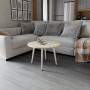 Журнальний круглий стіл OPTIMA 2 ніжки конусні Ferrum-decor 450x670x670 Білий метал ДСП Дуб Кремона Торро 16 мм (FRD-107551) - фото 2