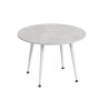Журнальний круглий стіл OPTIMA 2 ніжки конусні Ferrum-decor 450x670x670 Білий метал ДСП Бетон 16 мм (FRD-107481) - фото 5