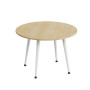 Журнальний круглий стіл OPTIMA 2 ніжки конусні Ferrum-decor 450x670x670 Білий метал ДСП Дуб Кремона Торро 16 мм (FRD-107551) - фото 4