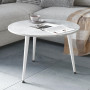 Журнальний круглий стіл OPTIMA 1 ніжки конусні Ferrum-decor 450x670x670 Білий метал ДСП Бетон 16 мм (FRD-107471) - фото 4
