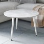 Журнальний круглий стіл OPTIMA 1 ніжки конусні Ferrum-decor 450x670x670 Білий метал ДСП Бетон 16 мм (FRD-107471) - фото 3