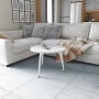 Журнальний круглий стіл OPTIMA 1 ніжки конусні Ferrum-decor 450x670x670 Білий метал ДСП Бетон 16 мм (FRD-107471) - фото 1