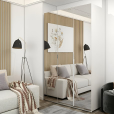 Комплект пеналів для одягу Doros Гелар (3 шт.) 117х49,5х203,4 см 3 Дзеркала/Білий (DRS-011124)