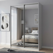 Шафа купе Doros Сіті Лайт Сірий світлий 2 Дзеркала 150х60х225 (DRS-011550)