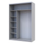 Шафа купе Doros Сіті Лайт Сірий світлий 2 Дзеркала 150х60х225 (DRS-011550) - фото 3