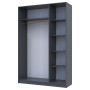 Шкаф распашной для одежды Doros Промо 135х48х204 см Графит (DRS-011206) - фото 4