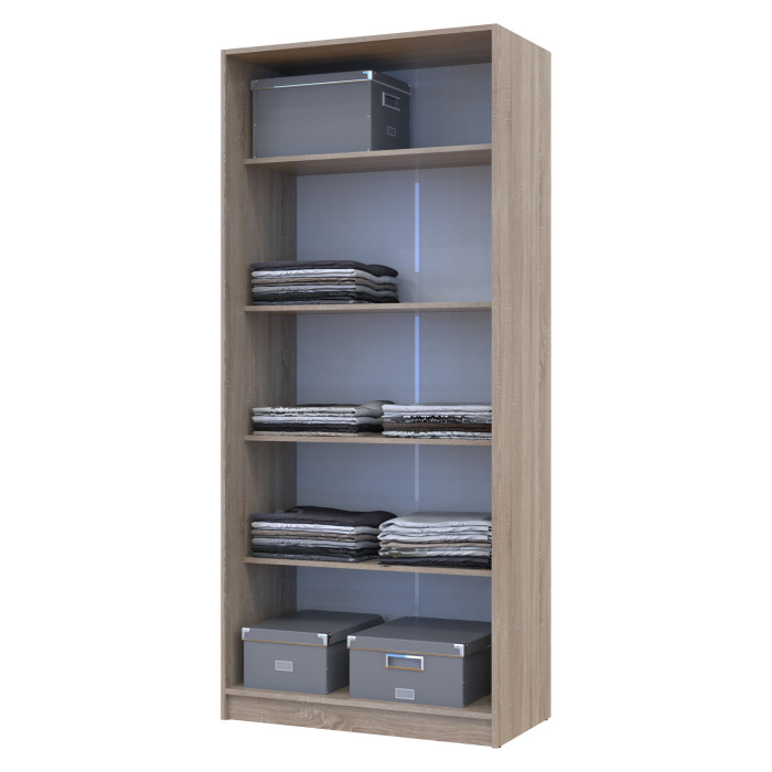 Шкаф распашной с полками Doros Промо 90х48х204 см Дуб сонома (DRS-011200)