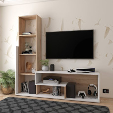 Стенка в гостиную Doros Этана 150х30х150 см Дуб артизан/Белый (DRS-011335)