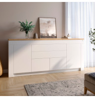 Большой комод LION Ларри-2 Нимфея альба (белый)/Дуб Аппалачи (LION-041006)