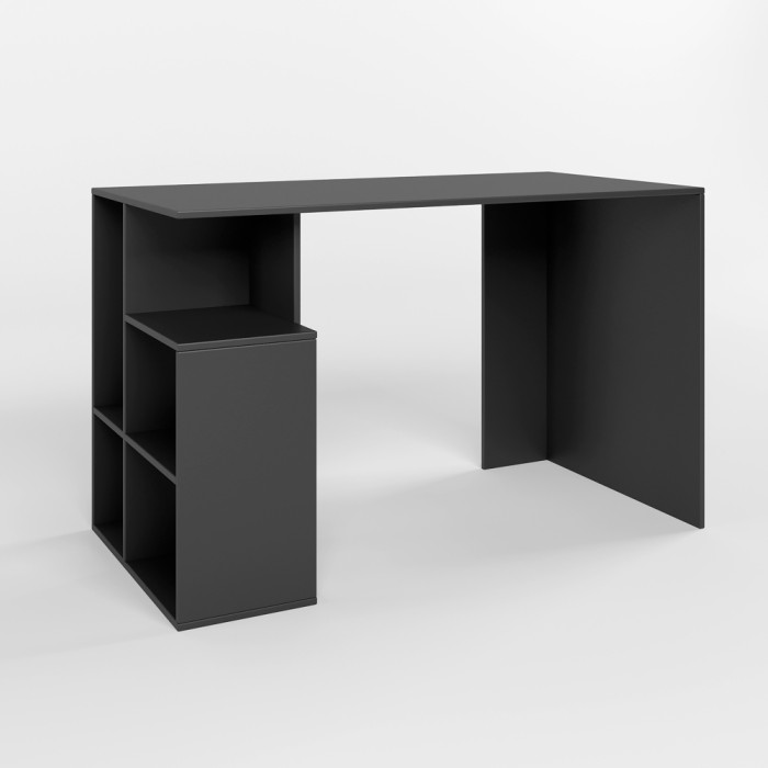 Cтіл письмовий з полицями М-ЗОН Джеко 1200/3 Антрацит (MZN-031024)