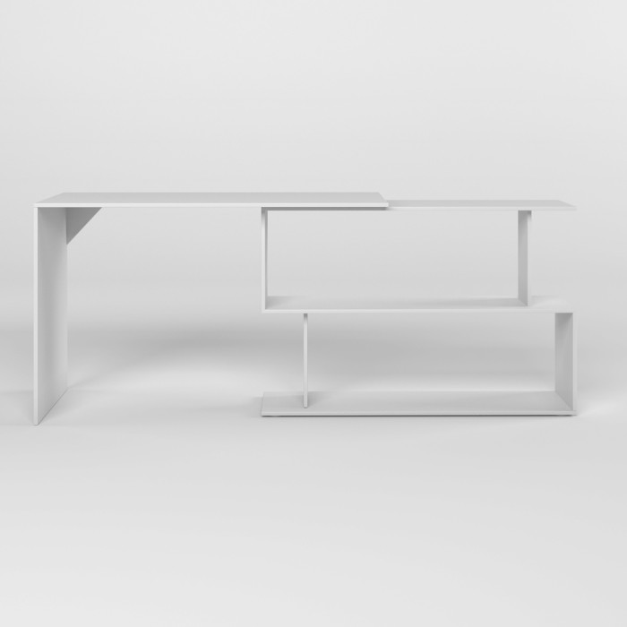 Стіл комп'ютерний поворотний з полицями М-ЗОН Джеко 1200 Німфея Альба (MZN-031031)