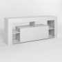 Тумба под телевизор с 4 полками М-ЗОН Джеко 140 Нимфея Альба (белый) (MZN-031034) - фото 3