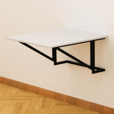 Стіл розкладний Олександр 1 Ferrum-decor 750x600x700 Чорний метал ДСП Біле 16 мм (FRD-104892)