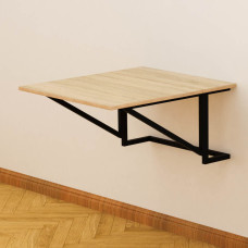 Стіл розкладний Олександр 4 Ferrum-decor 750x600x700 Чорний метал ДСП Дуб Сонома 16 мм (FRD-104895)