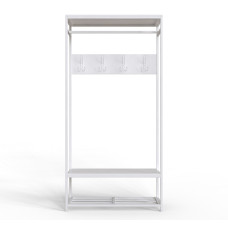 Вешалка напольная модульная Ferrum-decor Трелис 15 180x90x38 белый ДСП Белое 16мм (FRD-104367)