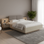 Ліжко (каркас) Perfect Home Летто / Letto 160 двоспальне з тумбами приліжковими та підсвіткою Дуб терра темний/сірий кам'яний (PFH-092038) - фото 1